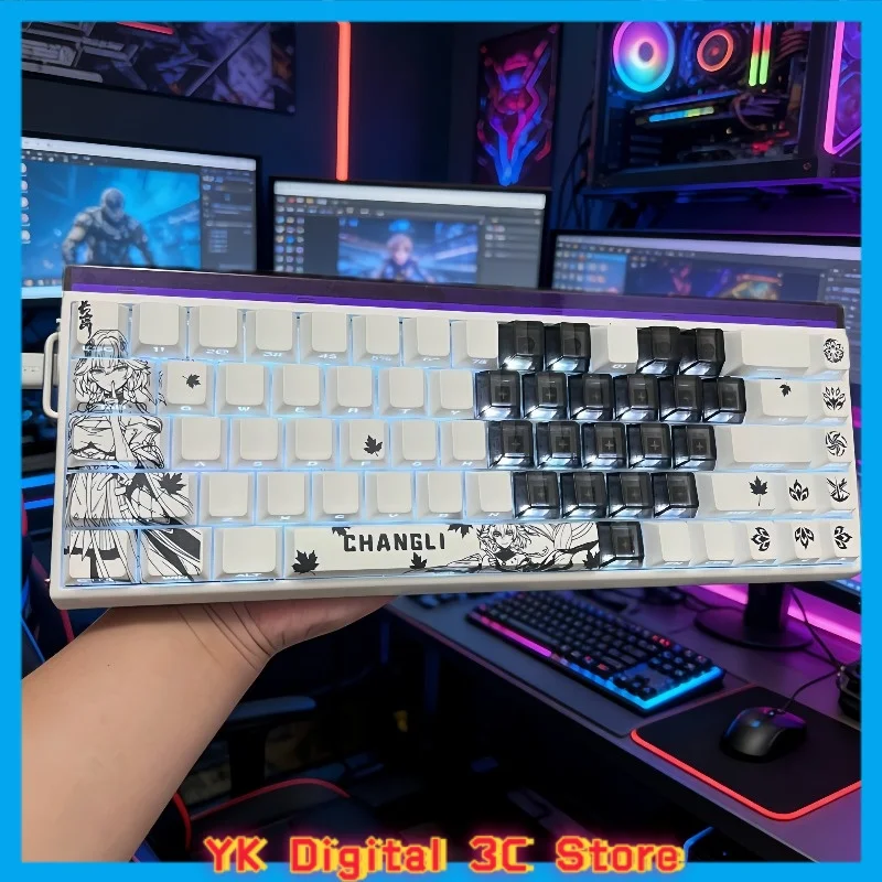 Changli Themed Anime Keycaps Mechanical Keyboard Original PBT Custom Cute Keycap PC Gaming Keyboard Accessories Collectible Gift
