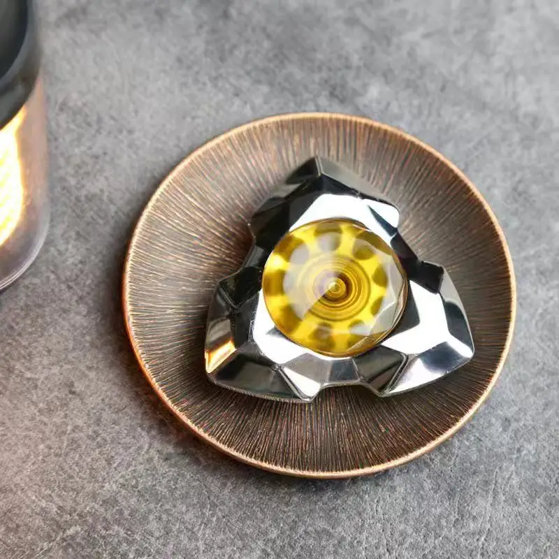 Edelstahl EDC Fidget Spinner Tägliches EDC Manuelles Spinnen Fidget Spielzeug Erwachsene Angst & ADHS Relief Spielzeug Büro Fidget Spielzeug Geschenk