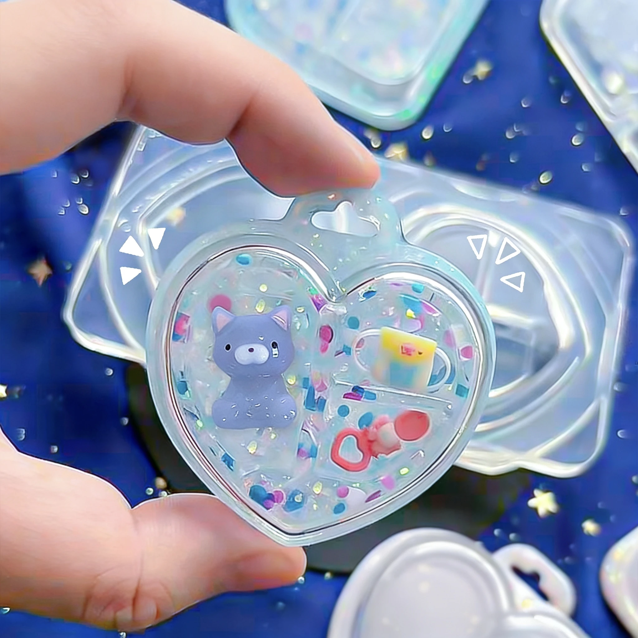 Resin Silicone Molds Oval Heart Rectangle Storage Box Molds Jewelry Mould