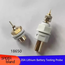 1Pairs/20pairs/50Pairs 18650 Lithium Battery Testing Probe 20A Probe Copper Gold-plated Battery Charging Pin Positive Nagetive