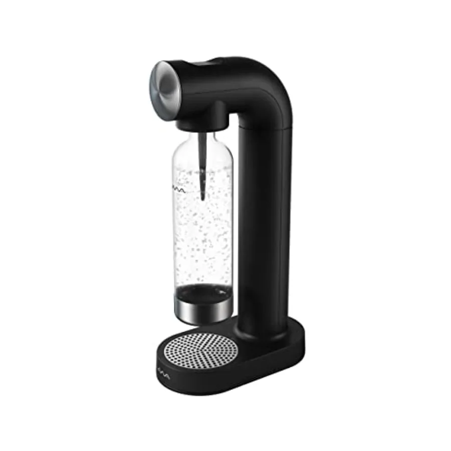 Máquina para Hacer Agua con Gas y Refrescos con Detalles Metálicos - Botella de 1L Libre de BPA - Inalámbrica y Elegante Estilo Europeo