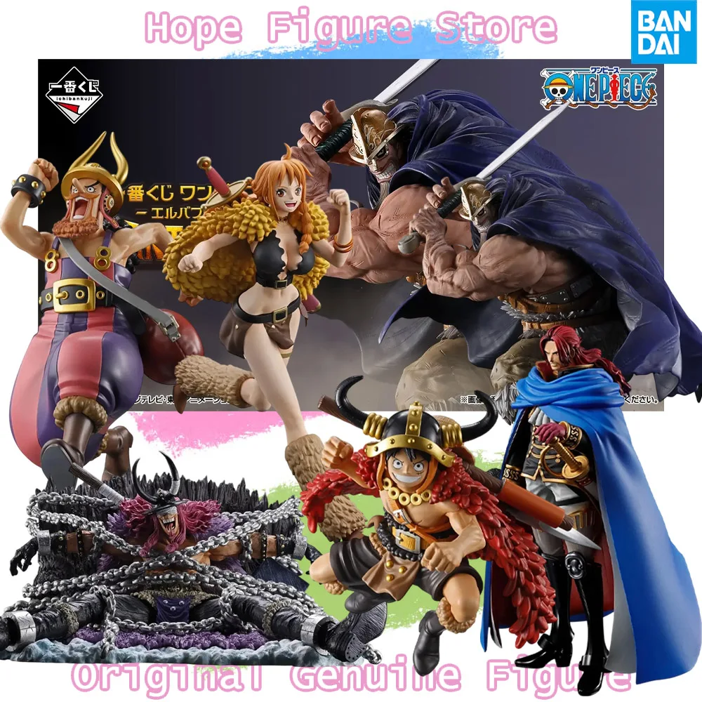 Image of Auf Lager Original BANDAI Ichiban Kuji One Piece Monkey D Luffy Usopp Nami Dorry Loki Figur Anime Modell Spielzeug