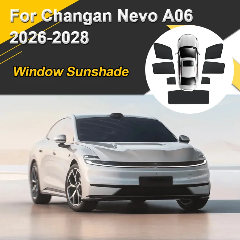 Car Sun Shades For Changan Nevo A06 2026~2028 Sunshades Heat Insulation Window Curtains Mesh Windshield Visors Auto Accessories