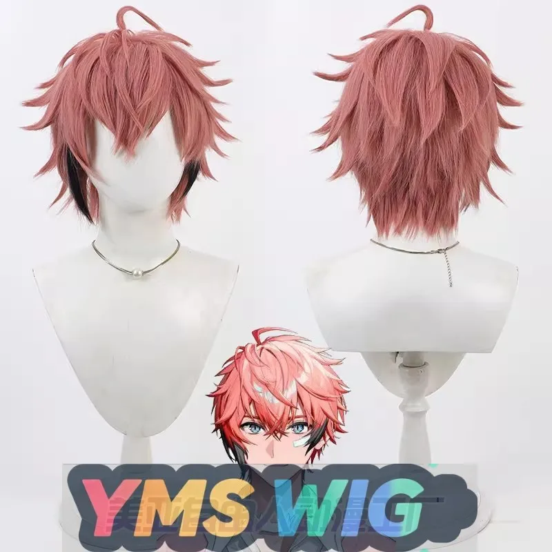 

[ YMS WIG ]Virtual VTuber Akabumi Shiro Cosplay Wig, Teased Top, Black Highlights
