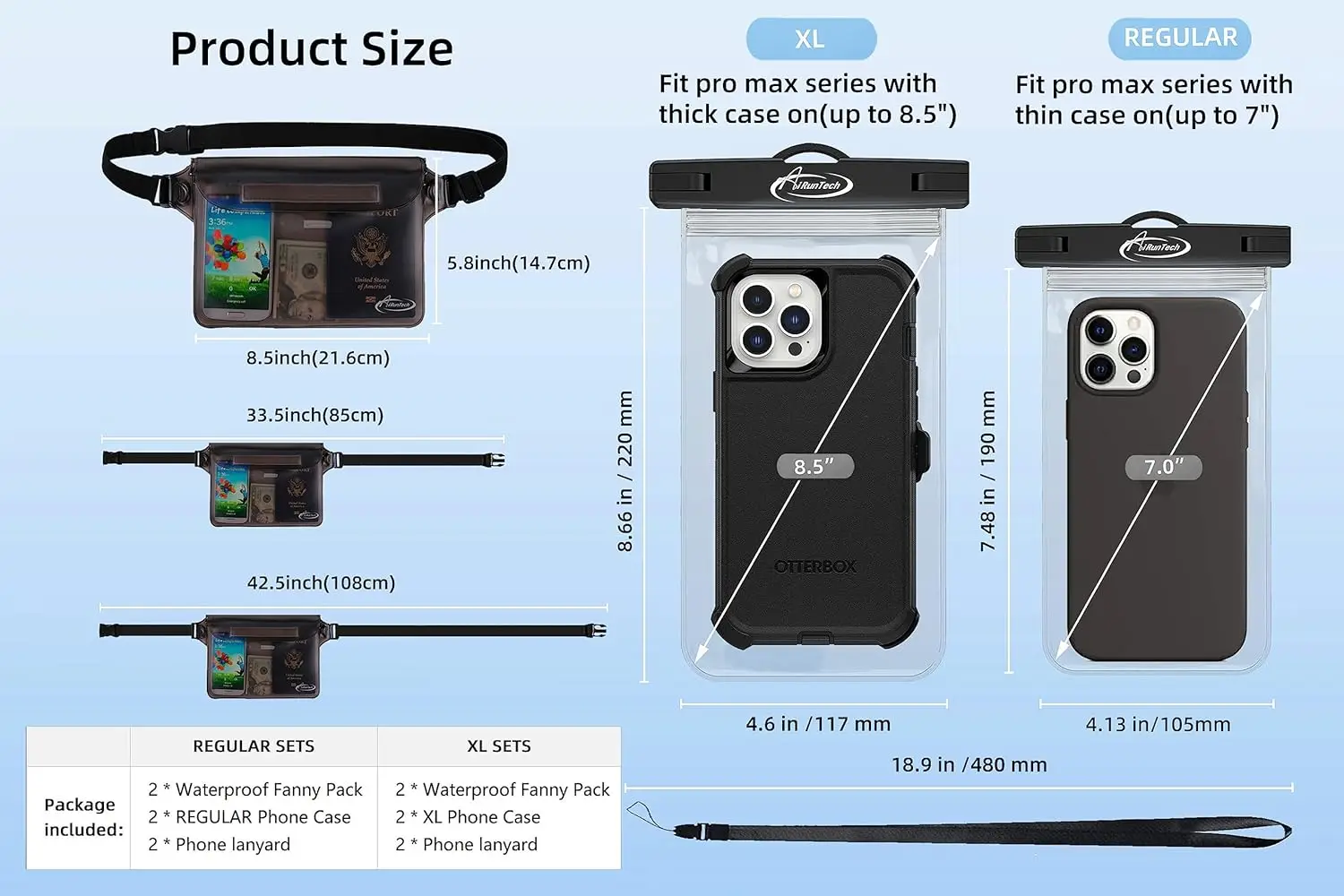 IPX8 Waterproof Waist Pack for Phone/Passport - Swim, Canoe & Beach Essentials, Unisex Crossbody Bag with Adjustable Strap image 4