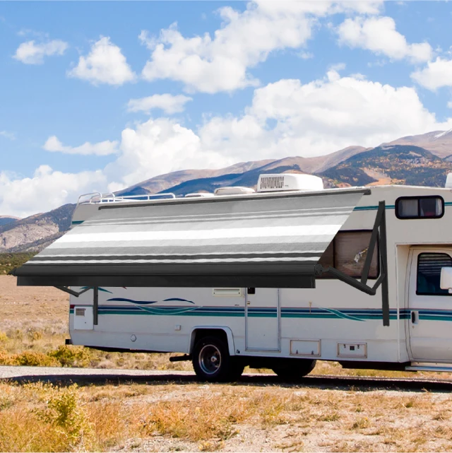 Caravan Parts Lightweight Vinyl PVC Folding Electric Or Manual Camper Van Trailer Caravan Motorhome RV Awning