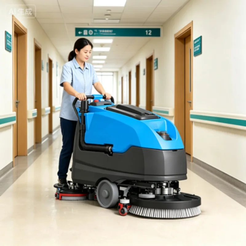 

New Electric Ride-On Self-Propelled High Pressure Floor and Road Sweeper with 63 Gal Hopper, 1500W Motor, and 2m Sweep Width