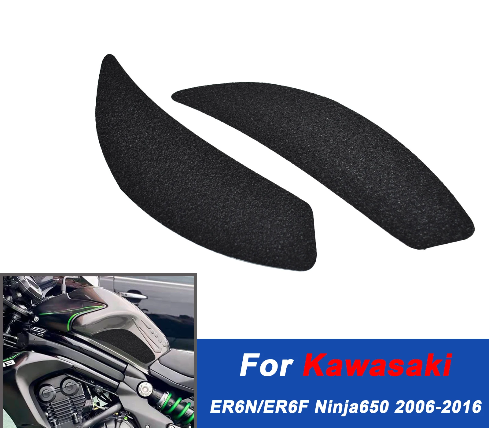 

For ER6N ER6F Ninja650 Tank Traction Side Pad Gas Fuel Knee Grip Decal For Kawasaki ER-6N ER-6F 2006-2016 Motorcycle Stickers