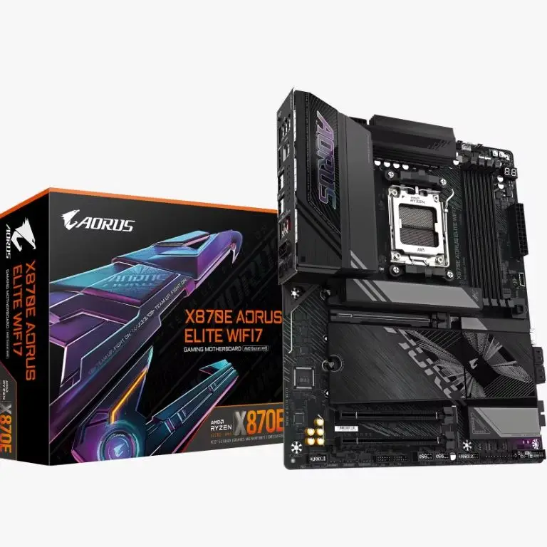

GIGABYTE X870E AORUS ELITE WIFI7 Flagship Gaming Motherboard, AM5, WiFi 7, PCIe 5.0, DDR5 High Performance ATX Mainboard