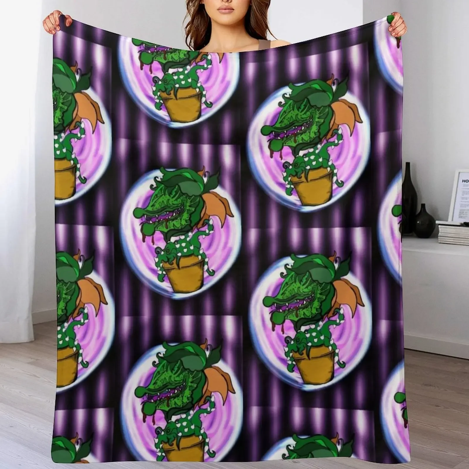 

Audrey2 of the little shop of horrors Throw Blanket Personalized Gift For Decorative Sofa Decorative Sofa Blankets