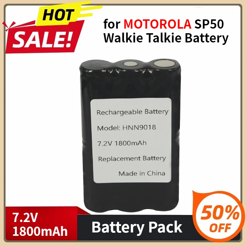 

HNN9018 HNN9018A Battery for MOTOROLA SP50 Walkie Talkie Battery 7.2V 1800mAh