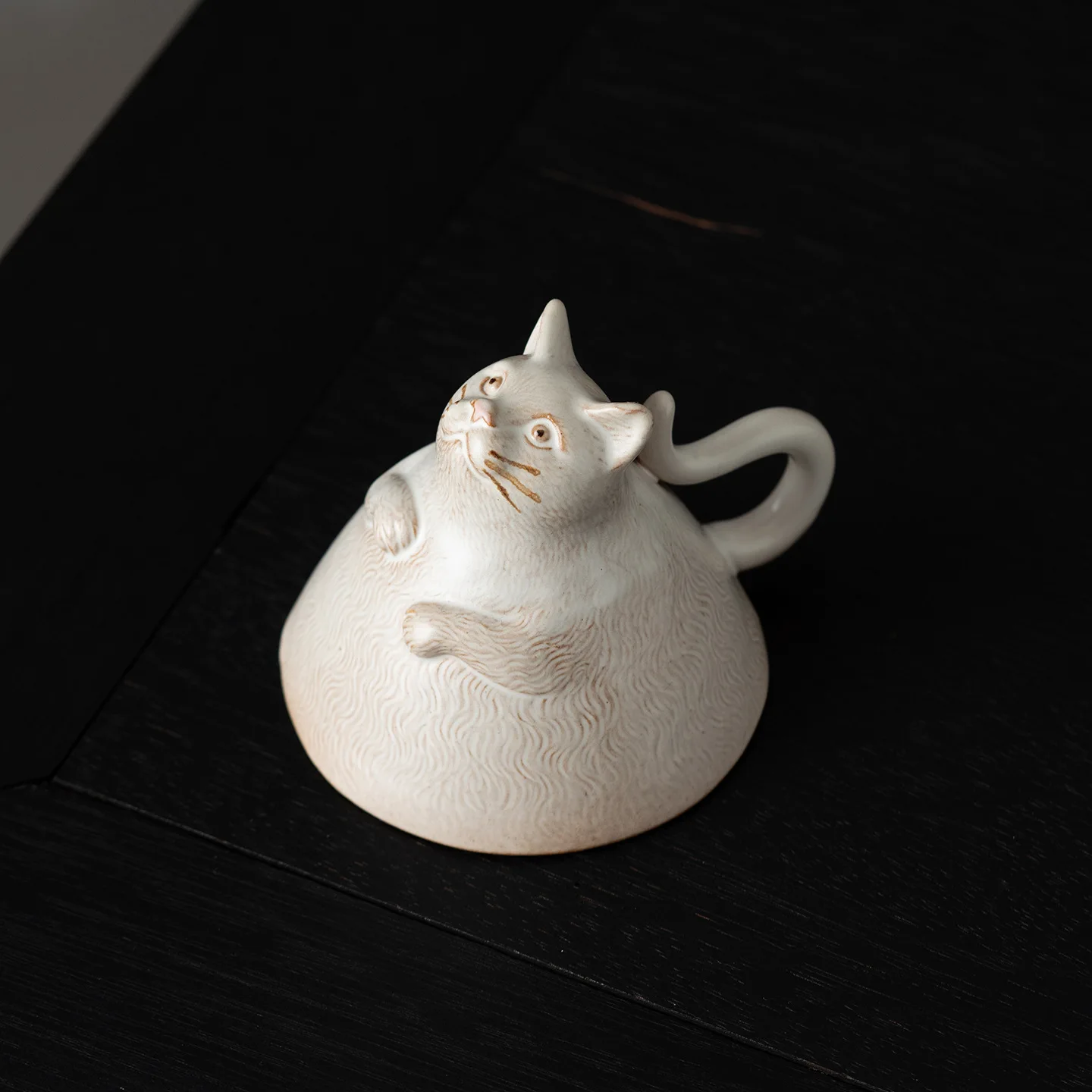 Pure handmade kitten cup master cat zodiac cup gift box firewood burning handmade coffee cup