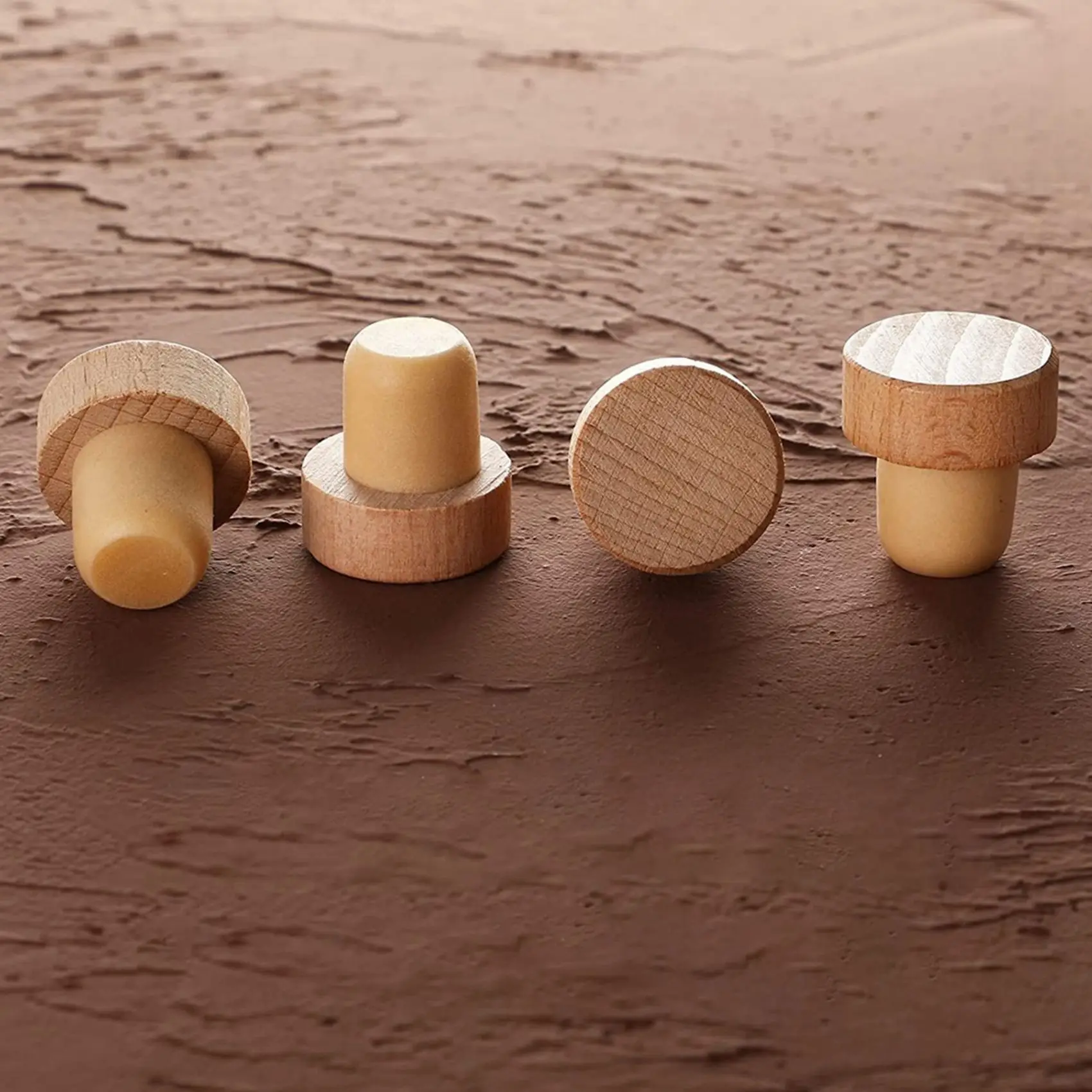 New Arrival Wine Bottle Corks T Shaped Cork Plugs for Wine Cork Wine Stopper Reusable Wine Corks Wooden and Rubber (12 Pieces)