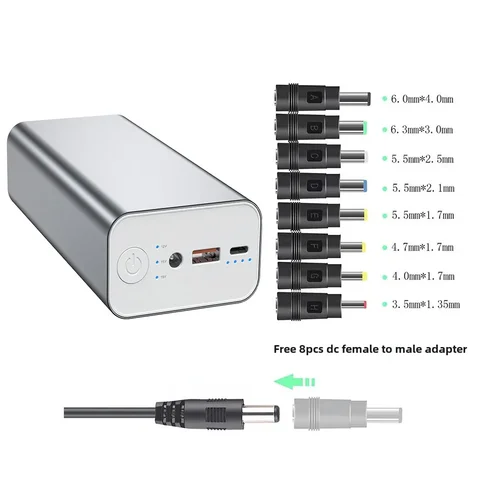 PD Быстрая зарядка 65 Вт Power Bank для ноутбука 30000 мАч Порт постоянного тока из алюминиевого сплава 76 Вт Мобильный источник питания высокой мощности 19 В BCAK