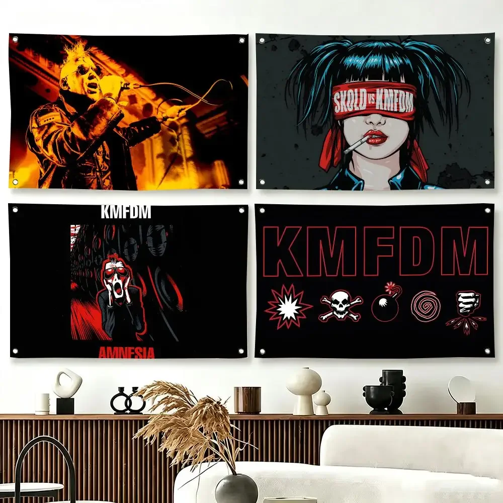 Rock Band K-KMFDM Flags  For Living Room Home Dorm Decor Wall Outdoor Camping Party Banner Gifts