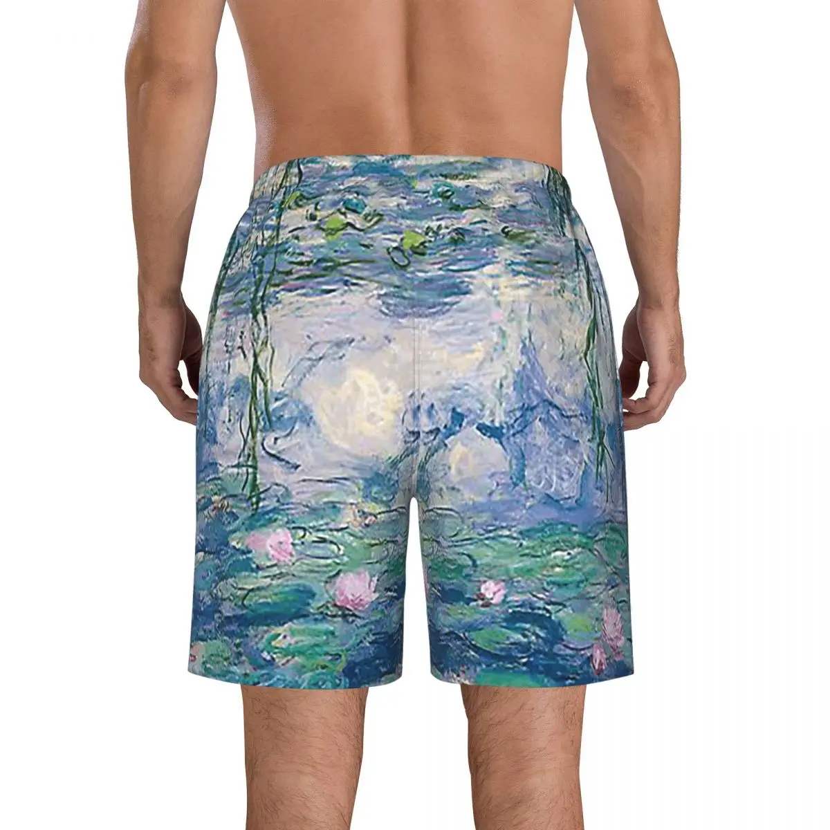 Water Lilies Claude Monet Fine A Trunks Beach Board Shorts Casual Quick Dry Swimming Summer Men Pants