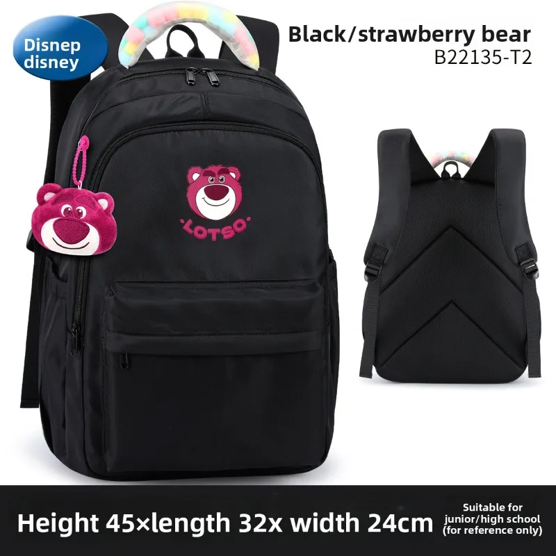 Disney School Backpack for Girls Lightweight Breathable Waterproof Anti Bacterial Spine Support Junior High Student Bookbag