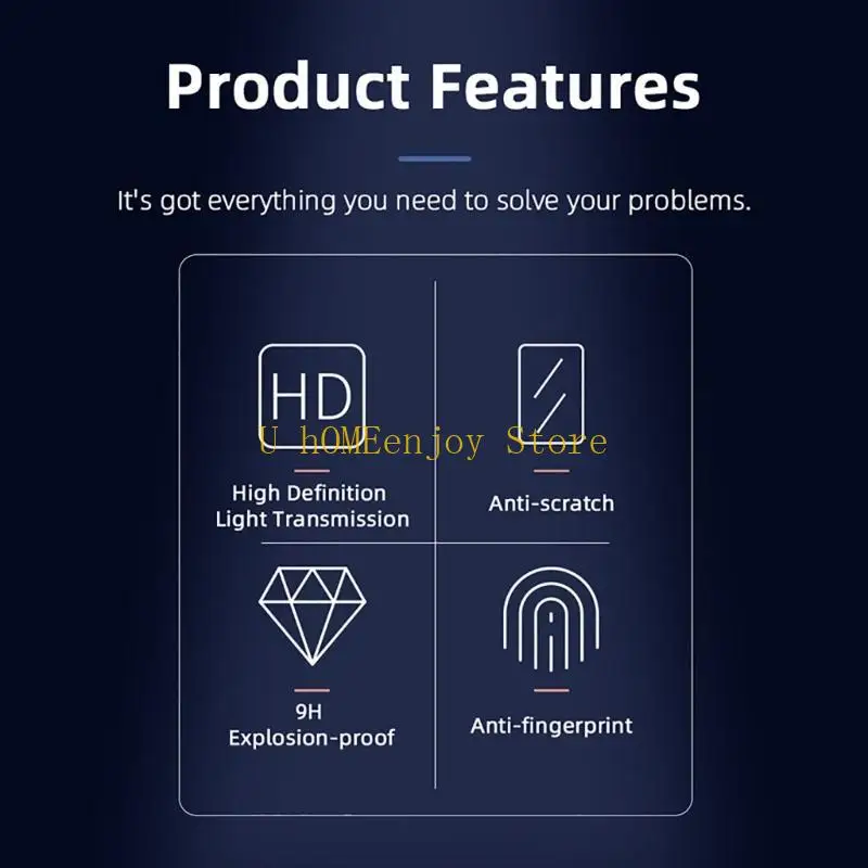 B0KF Anti Scratch Tempered Glass Screen Protector for Action 4 Prevent Damage Film