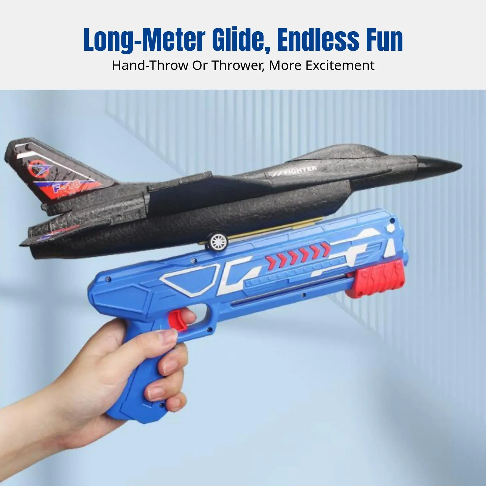طائرة شراعية على شكل طائرة مقاتلة F-16، لعبة طائرة من الفوم، قابلة للإطلاق يدويًا، لعبة خارجية للأطفال