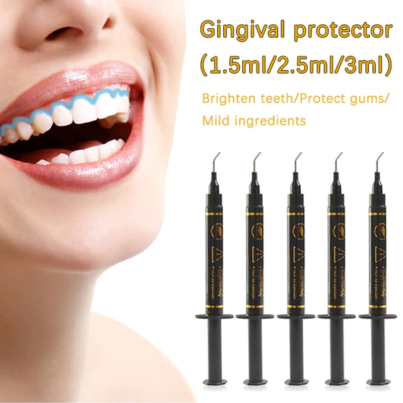 Jeringa Dental protectora de encías, barrera Gingival profesional para el cuidado del blanqueamiento Dental, 1,5/2,5/3ML