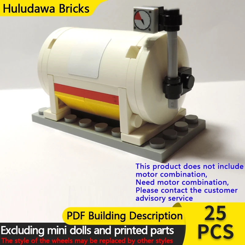 

Модель городской автомобиль MOC, строительные кирпичи, рельсовый транспортный бак для хранения масла, модульная технология, детские праздничные подарки, сборка игрушек, костюм