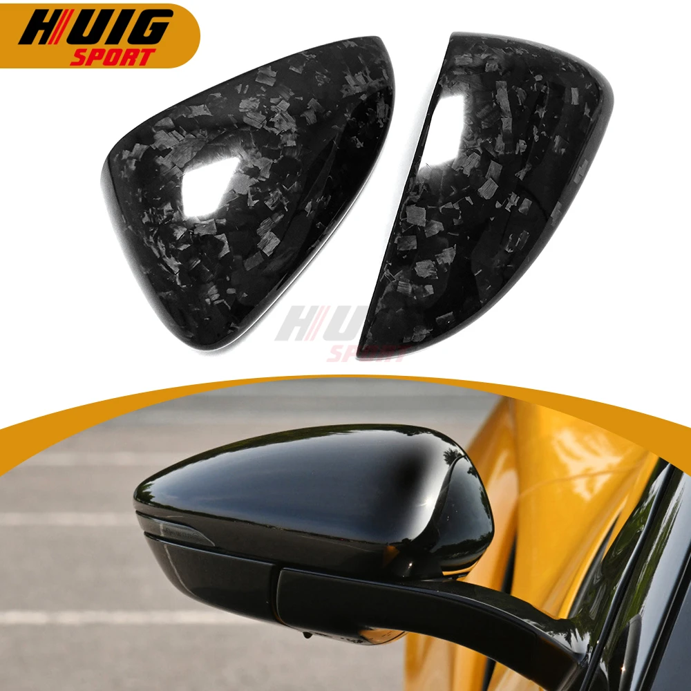 Forged Carbon Fiber For Lotus Emira 2022 2023 2024 Car Side Wing Rear View Mirror Rearview Caps Shell Cover Trim Accessories