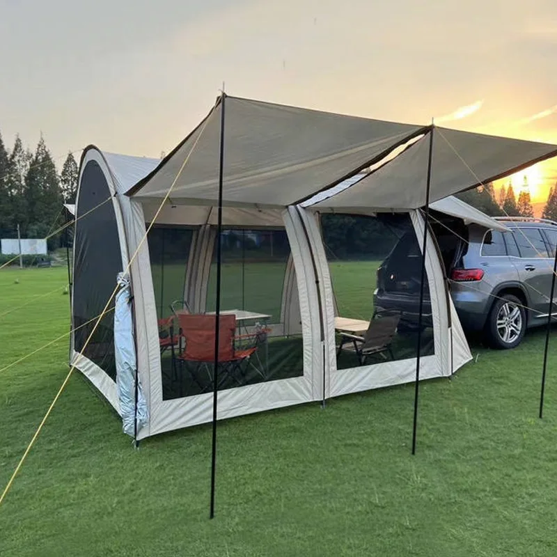 

Tent outdoor suv car camping rainproof shade overnight tunnel canopy extension car tent car travel