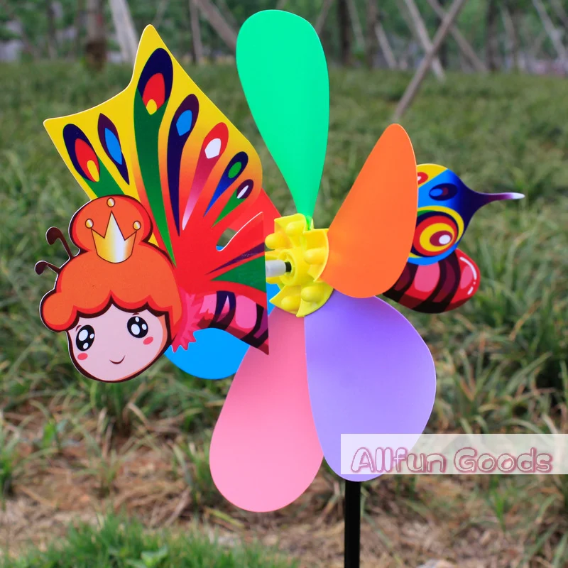 [TG835]New Sell 3D Large Animal Bee Windmill Wind Spinner Whirligig Yard Garden Decor