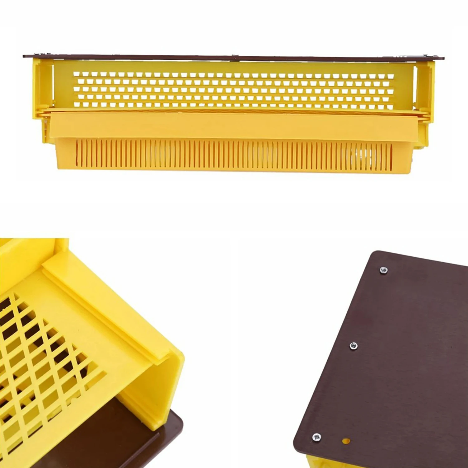 Beekeeping Plastic Pollen Trap Yellow Collecting 39×14×10cm Frame Front Mount Removable Bee Collector Pollen Supplies Tool