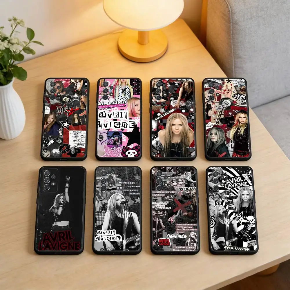 

Singer A-Avril-Lavigne Phone Case For Samsung Galaxy A73,A72,A71,A70,A53,A52,A51,Soft Silicone Black Cover