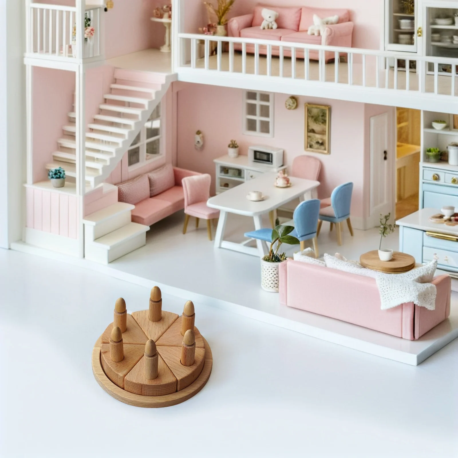 

1 Wooden Birthday Cake Diy Pretend Role Play Food Set For Kids Learning Kitchen Montessori Educational Gift Craft Pretend Food