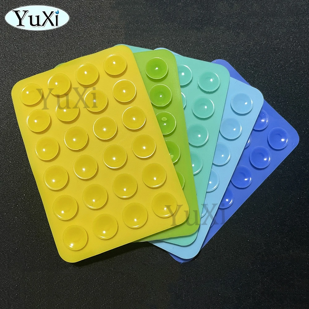 5Pcs Silikon Saug Telefon Halter Multifunktionale Saugnapf Matte Wand Stehen Anti-Slip Einseitige Fall Montieren Zurück Aufkleber