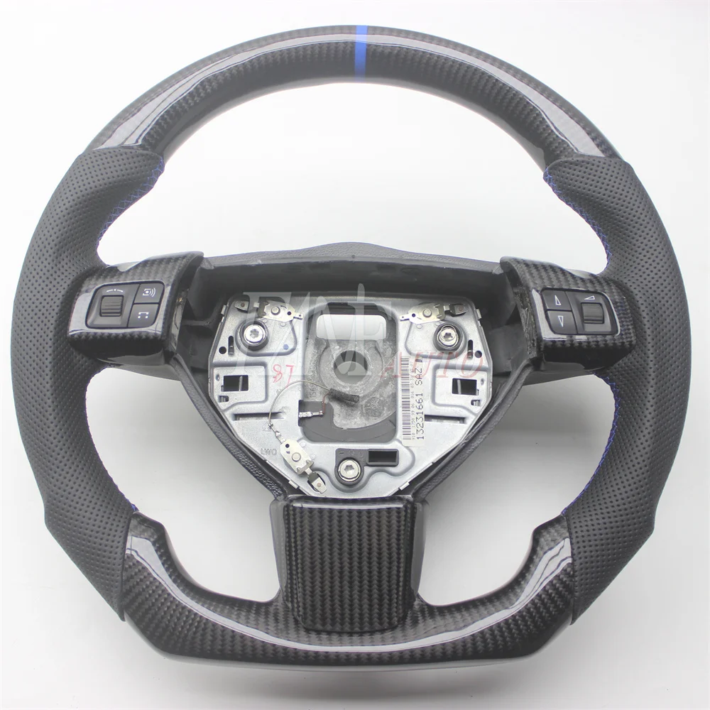 Replacement Real Carbon Fiber Steering Wheel with Leather for Opel Astra H 2004-2010