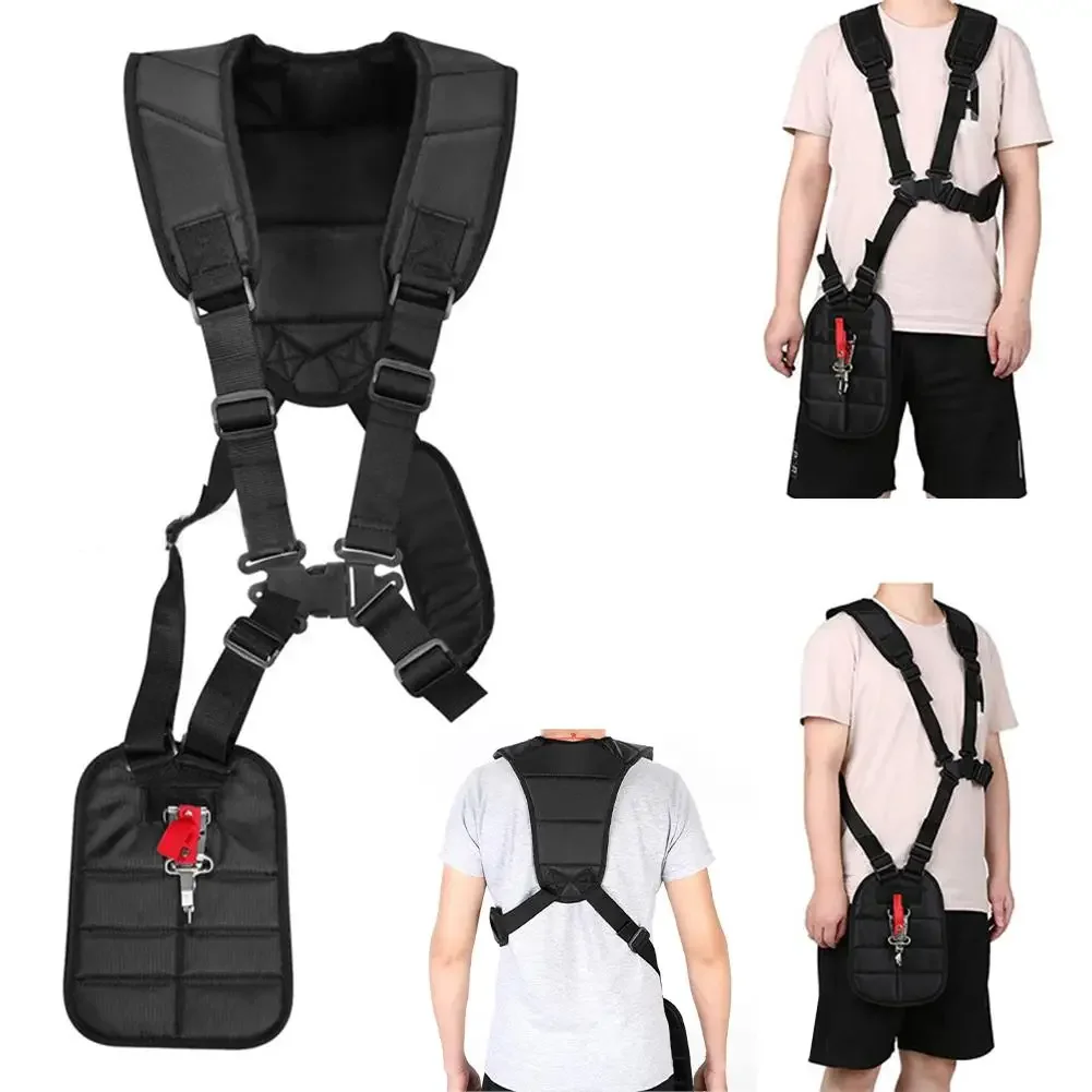 Ergonomic Shoulder Strap Lawn Mower Shoulder Strap Garden Maintenance Black Machine Weight Distribution Compatible With Trimmers