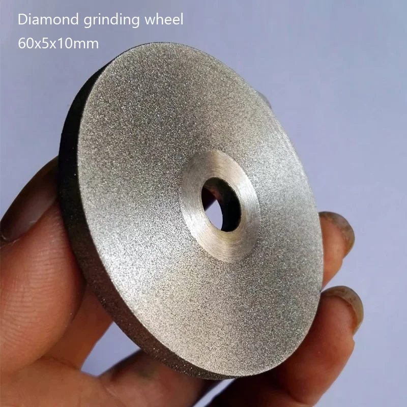 Electroplated Diamond Three Sided Grinding Wheel Tungsten Steel Diamond Alloy Grinding Disc Dia60mm 10 Hole for Angle Grinder