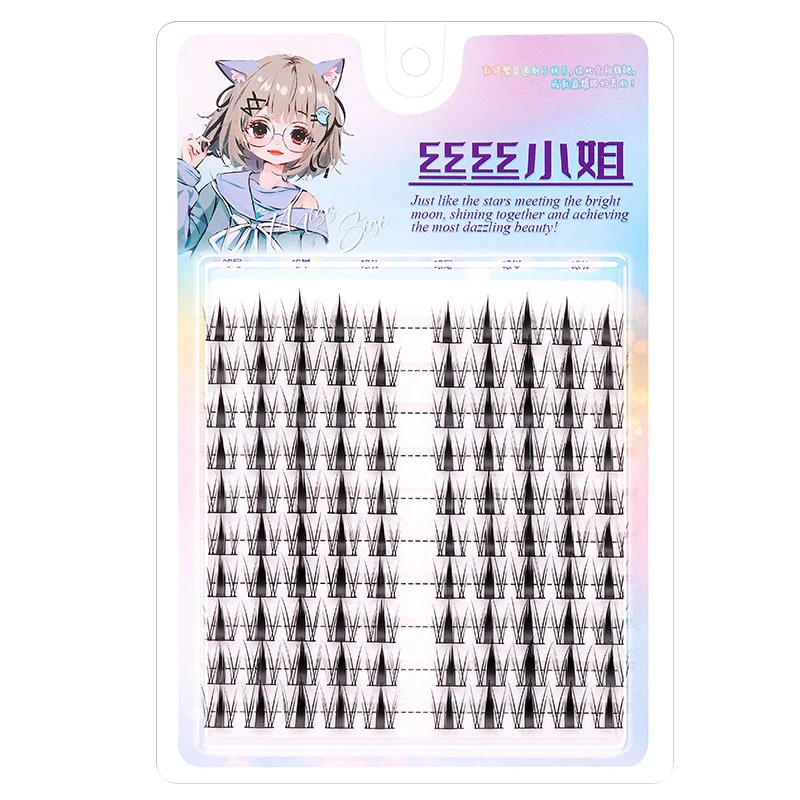 ขนตาปลอมแบบช่อ ซีรีส์กระต่ายจำลอง สำหรับการแต่งหน้าแบบการ์ตูน ใช้ซ้ำได้ ขนตาแบบแยกส่วน ปลายปีก หนา 12 มม.