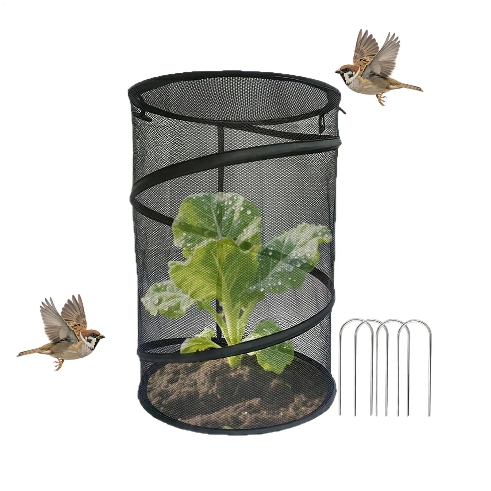 Mesh Plant Cover Foldable Sun-Proof Mesh Protector Garden Netting Cage Guard Enclosure For Vegetable Fruit Flower Seedling Tree