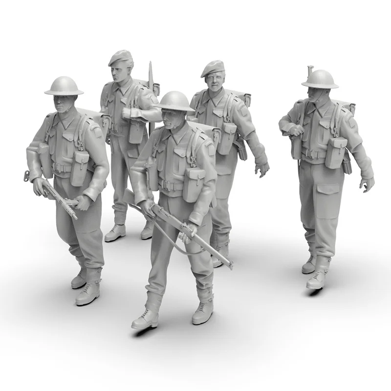 1/35 1/64 1/72 مقياس الحرب العالمية 2 بريطانيا الجندي الراتنج مايكرو مصغرة تمثال ثلاثية الأبعاد مطبوعة لعبة مجسمة غير مجمعة وغير مصبوغ