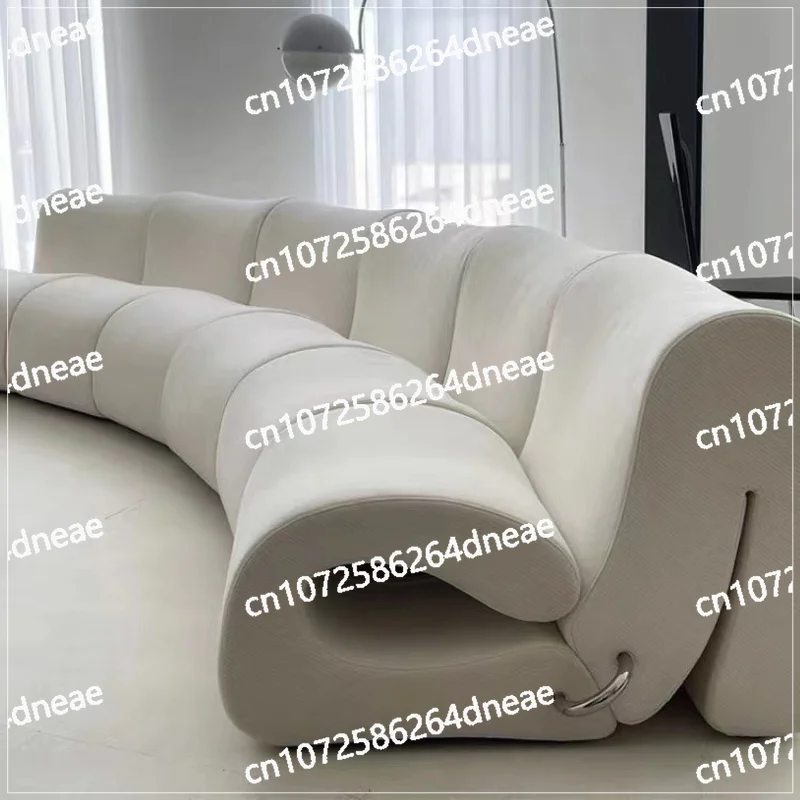 

56-Degree new special-shaped water ripple sofa Italian minimalist large apartment negotiation living room curved multi-person