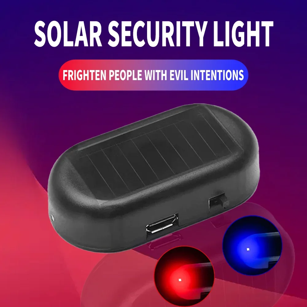 

Car Simulated Fake Security Light Solar Powered Dummy Alarm Wireless Warning Anti-Theft Caution Lamp LED Flashing Imitation