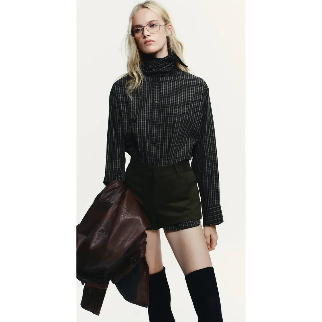 وشاح منقوش من القطن من Faionable ZR Sle للنساء irt Street Sle فضفاض مناسب من ألياف البوليستر طويل Sve irt مع ربطة عنق