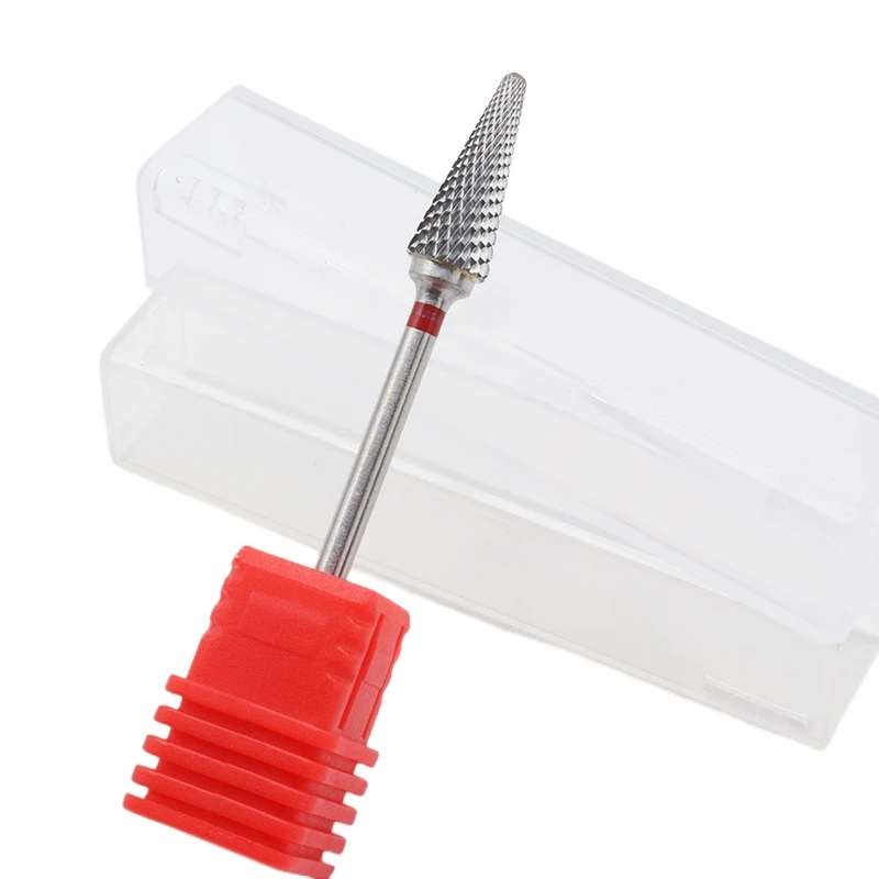 ดอกสว่านคาร์ไบด์ทรงกรวยขนาด 6 มม. 3/32 นิ้ว สำหรับเครื่องตะไบเล็บแบบหมุน อุปกรณ์เสริมสำหรับเครื่องเจาะไฟฟ้า