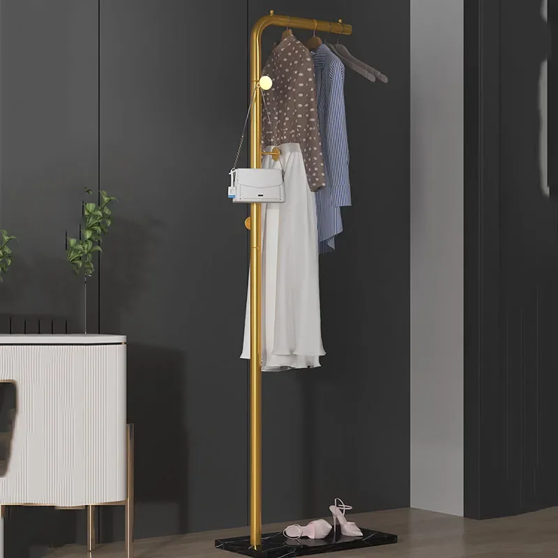 Standing Hanger For Clothes Hall Rack Industrial Clothing Jackets Gold Shelf Nightstands Extension Foot Coat Store Boutique Iron