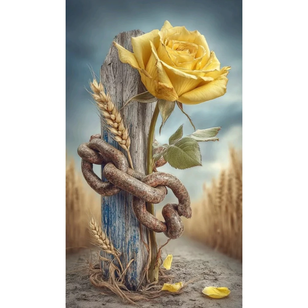 

500/1000/1200/2000 PCS Jigsaw Puzzles Tenacious Yellow Roses Flowers Family Activity Games for Gameroom Bedroom Home Decor
