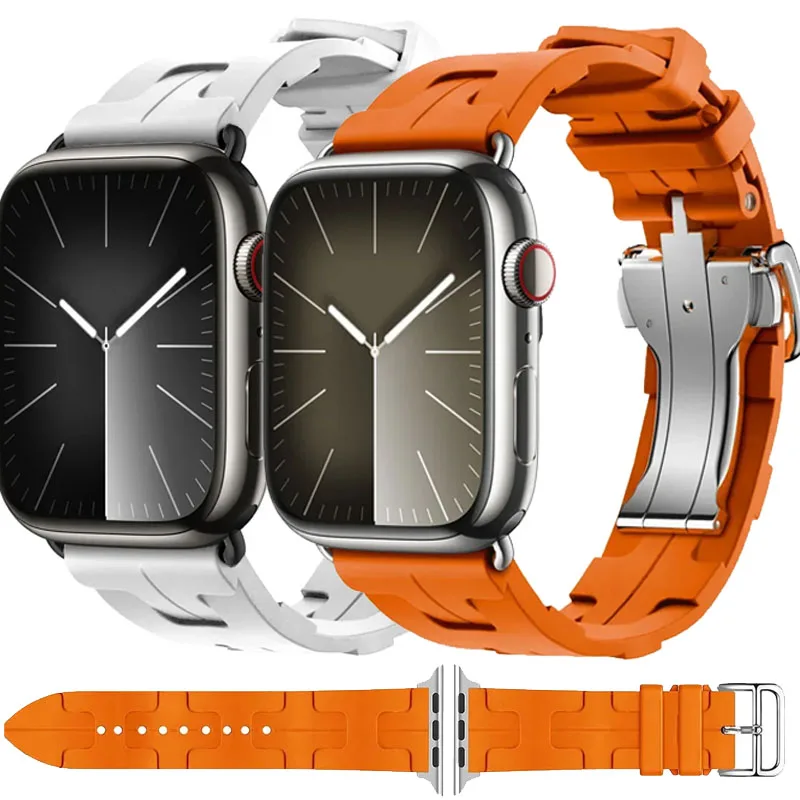 مع شعار الكليم جولة واحدة سيليكون الفرقة أبل حزام ساعة اليد 46 مللي متر 42 مللي متر حزام ل Iwatch 11 10 9 8 SE3 الترا 3 2 1 49 مللي متر 40/45 مللي متر 38