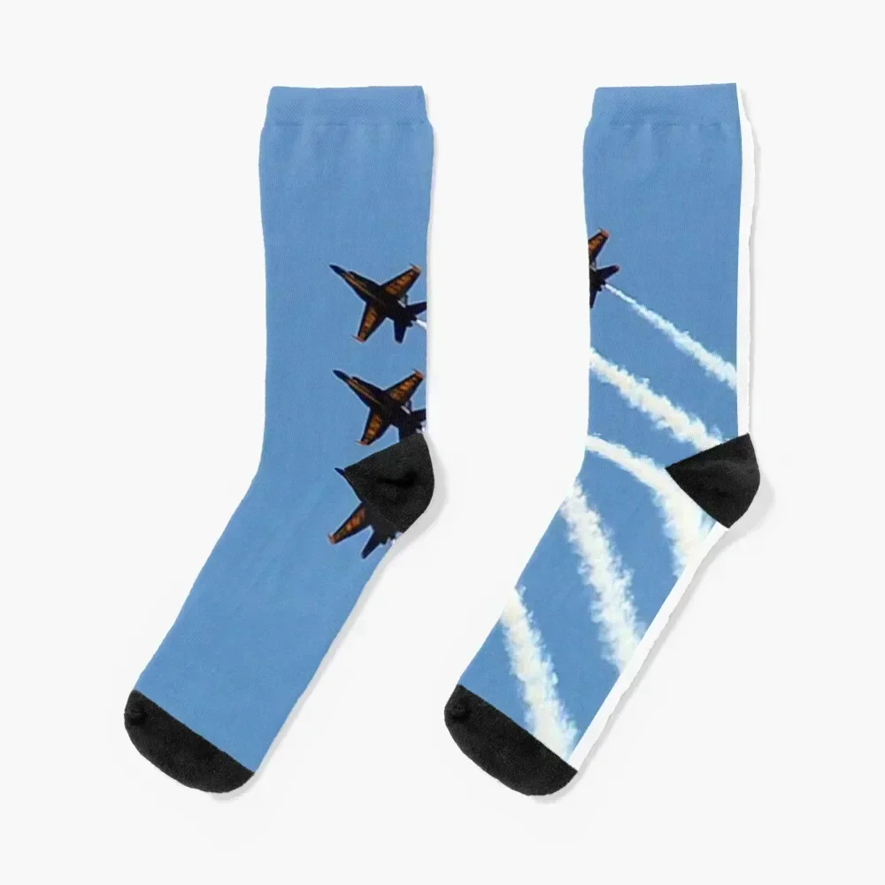 Спортивные носки Blue Angels, зимние забавные подарки для мужчин