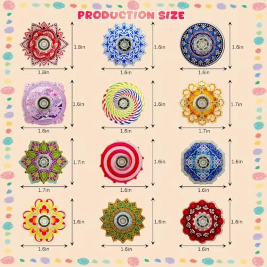 Quality Assurance 30 Pcs Mini Fidget Spinners for Party Favors, Fidget Toys Bulk for Classroom Prizes, Easter Basket Stuffers, - view 2