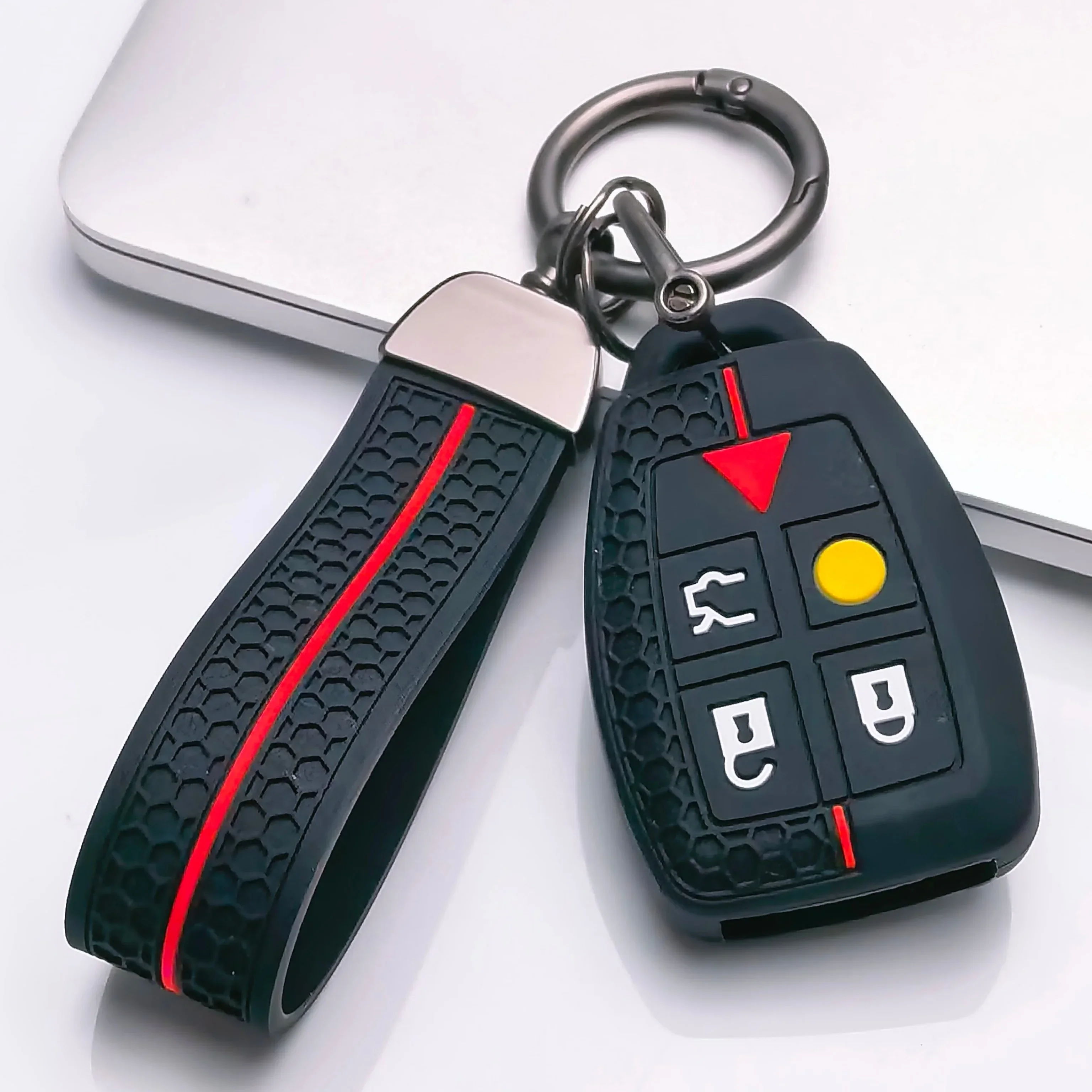 5 Buttons For Volvo C30 C70 S40 V50 2004 - 2007 Silicone Remote Key Case Fob Shell Cover Skin Jacket Sleeve Holder Accessorise