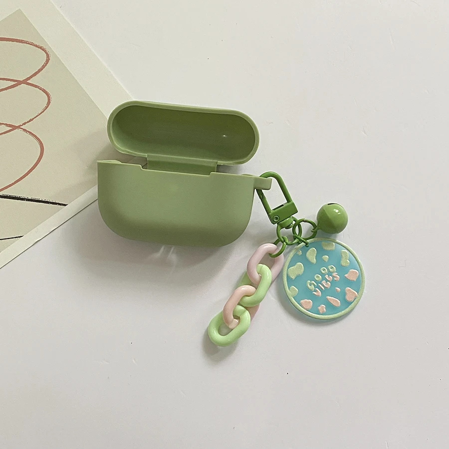 ل QCY T10 T11 T8 T8S حالة لطيف الدب/الحب القلب زهرة مفتاح سلسلة سيليكون بلوتوث حقيبة سماعة الاذن لينة اكسسوارات صندوق fudnas