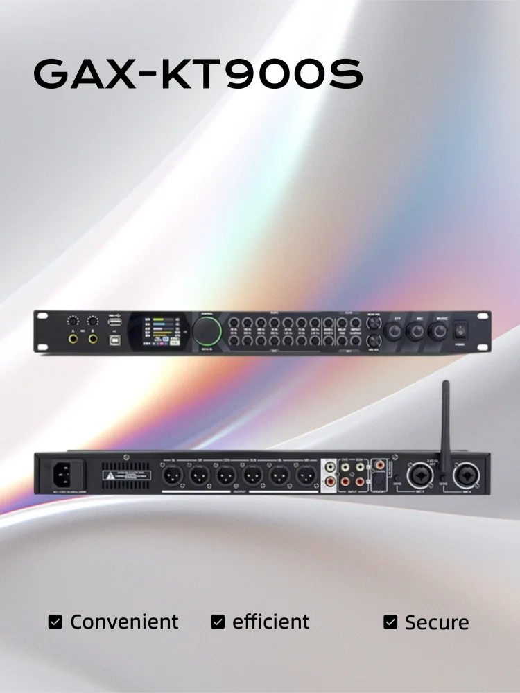 

GAX-KT900S Новый дизайн, профессиональное звуковое оборудование, микрофонный ревербератор с дистанционным управлением, цифровой аудиопроцессор BT